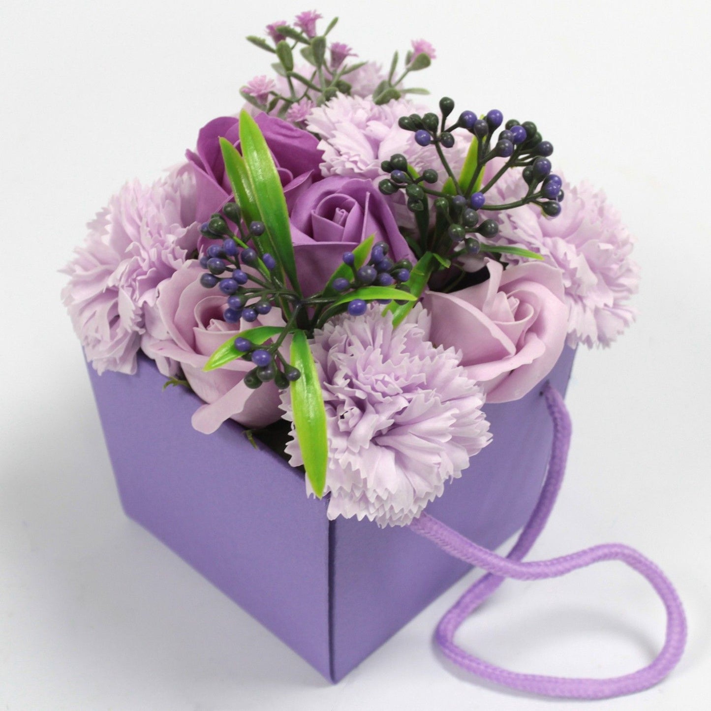 Soap Flower Bouqet - Lavender Rose &amp; Carnation
