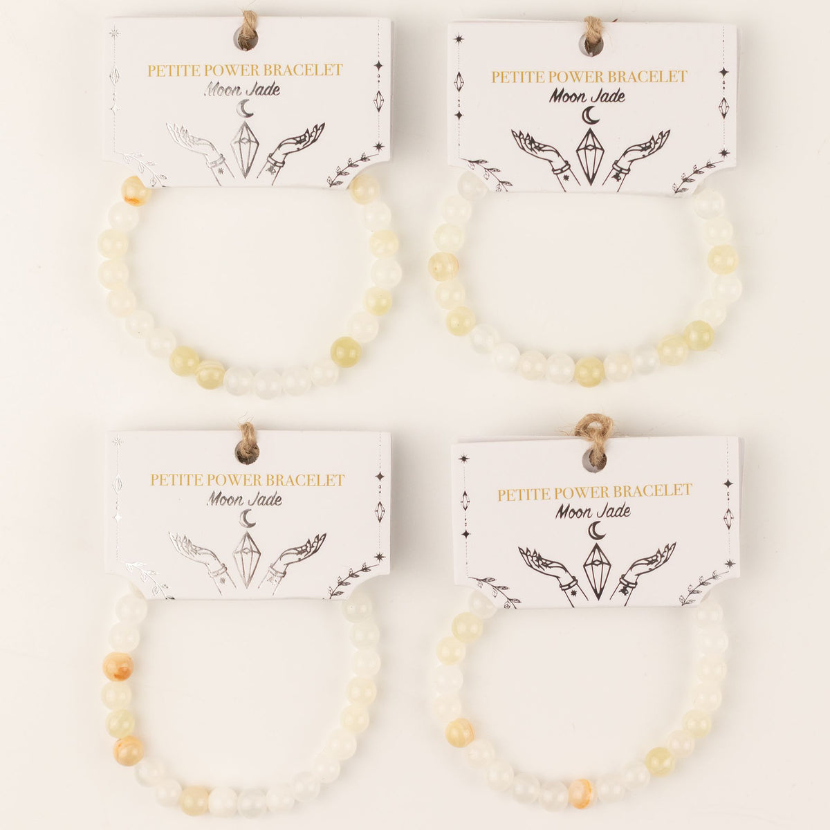 Jemný minerálny náramok Petite – Moon Jade