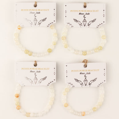 Jemný minerálny náramok Petite – Moon Jade