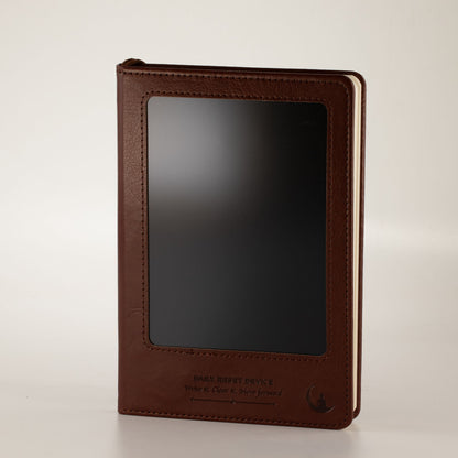 Zápisník na vaše myšlienky A5 s LCD panelom – hnedý