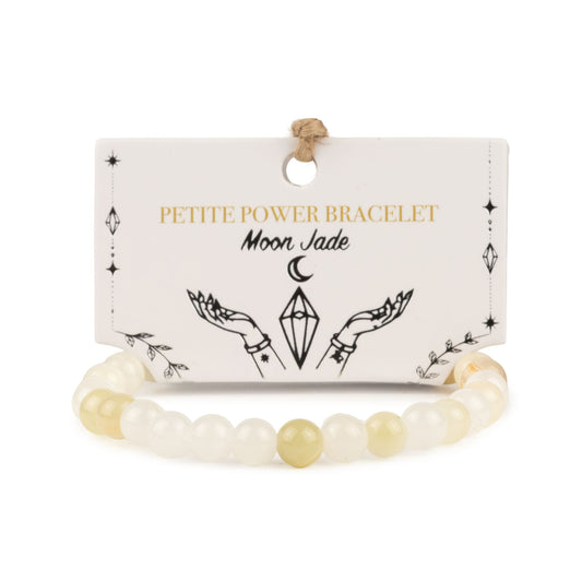 Jemný minerálny náramok Petite – Moon Jade
