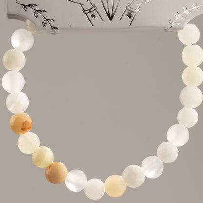Jemný minerálny náramok Petite – Moon Jade