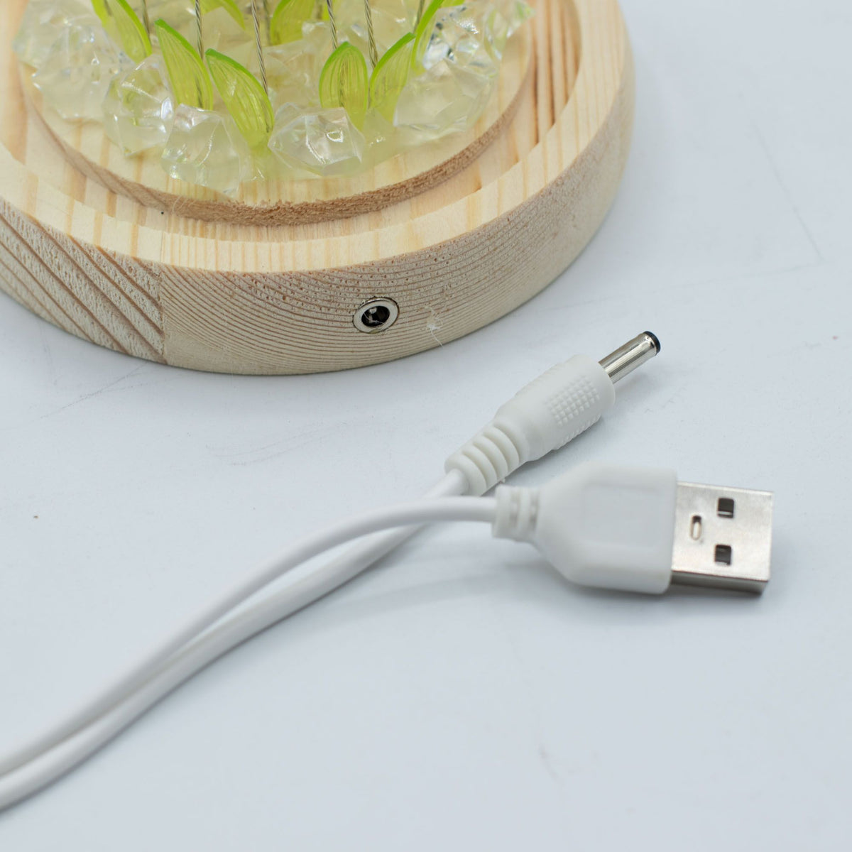 Svetelná dekorácia pod sklom – Slnečnica · USB
