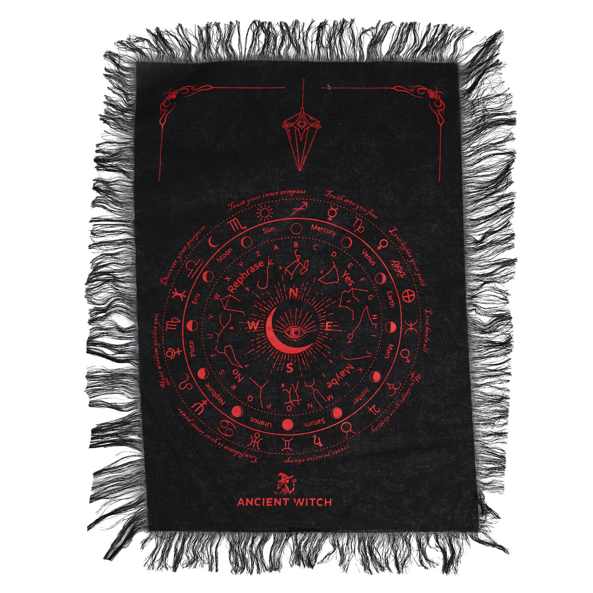 Podložka na kyvadlo Ancient Witch – Oko · čierna a červená