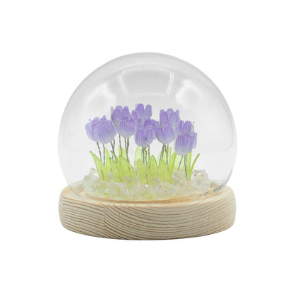 Svetelná dekorácia pod sklom – Tulipány · USB
